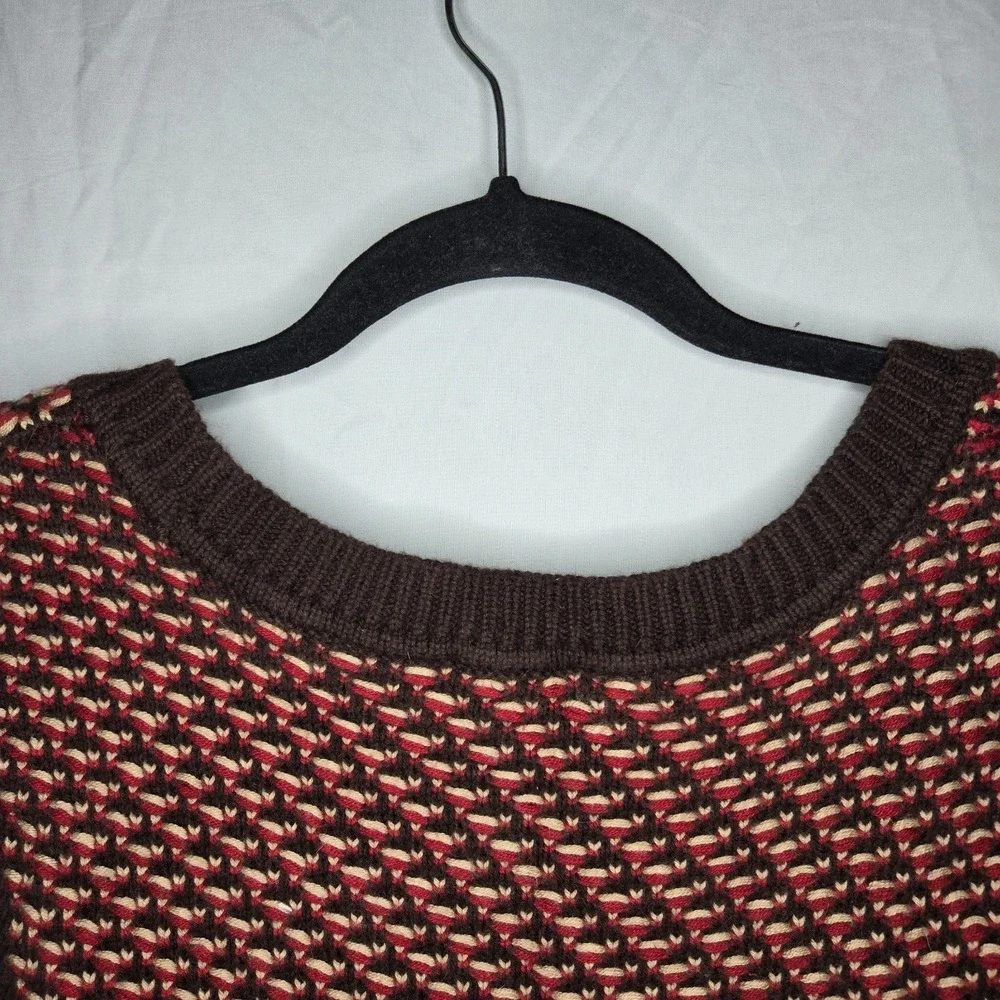 Talbots Brown Angora Blend Sweater Tank Vest Size XL Retro 70's Hipster Academia